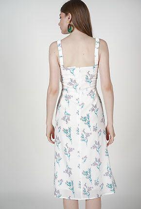 ophelia love midi dress pale blue
