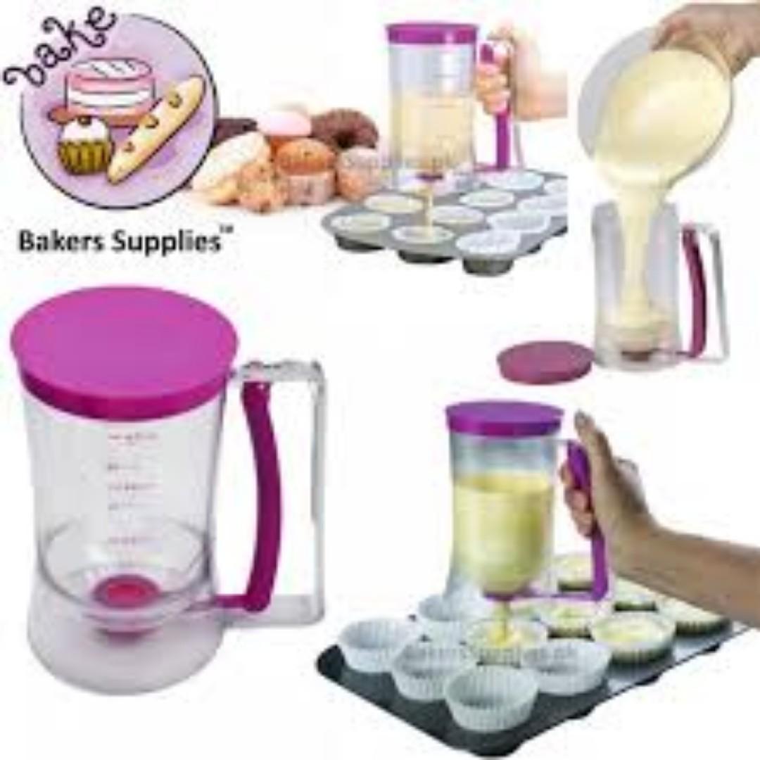 PANCAKE CAKE BATTER DISPENSER (Category: Pitchers & Dispensers) located in Manila. Submitted by christimjose09 (Listing ID 213782169, Image 3). Description: Product details: ✔️It has a 4-cup capacity and is ideal for cupcake batter, pancakes, waffles and muffins. ✔️Simply squeeze the trigger to dispense batter. It results in consistently sized cupcakes that will bake evenl. ✔️It has the ability to accommodate small berries, chocolate chips or oth