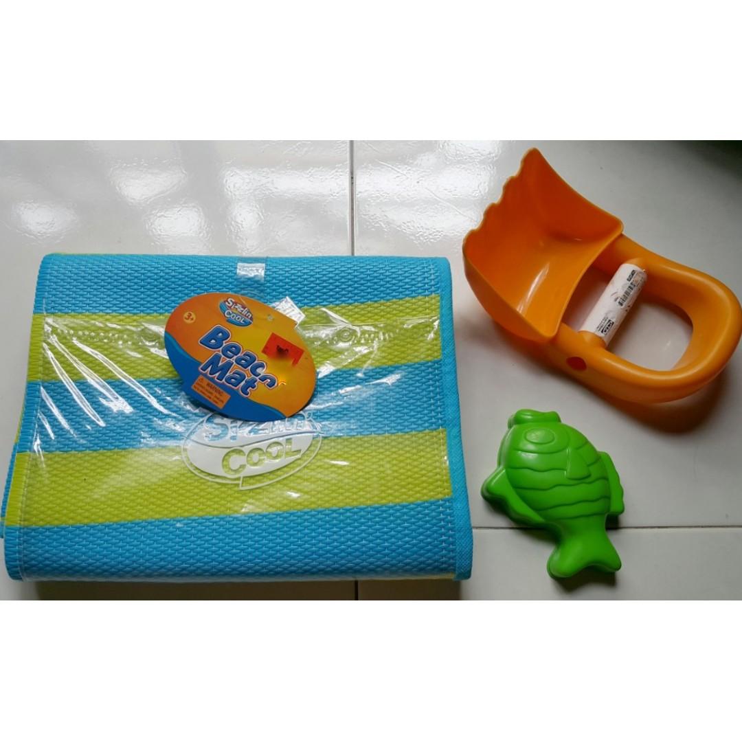 Toys R Us Beach mat Ikea shovel sand mould children kids