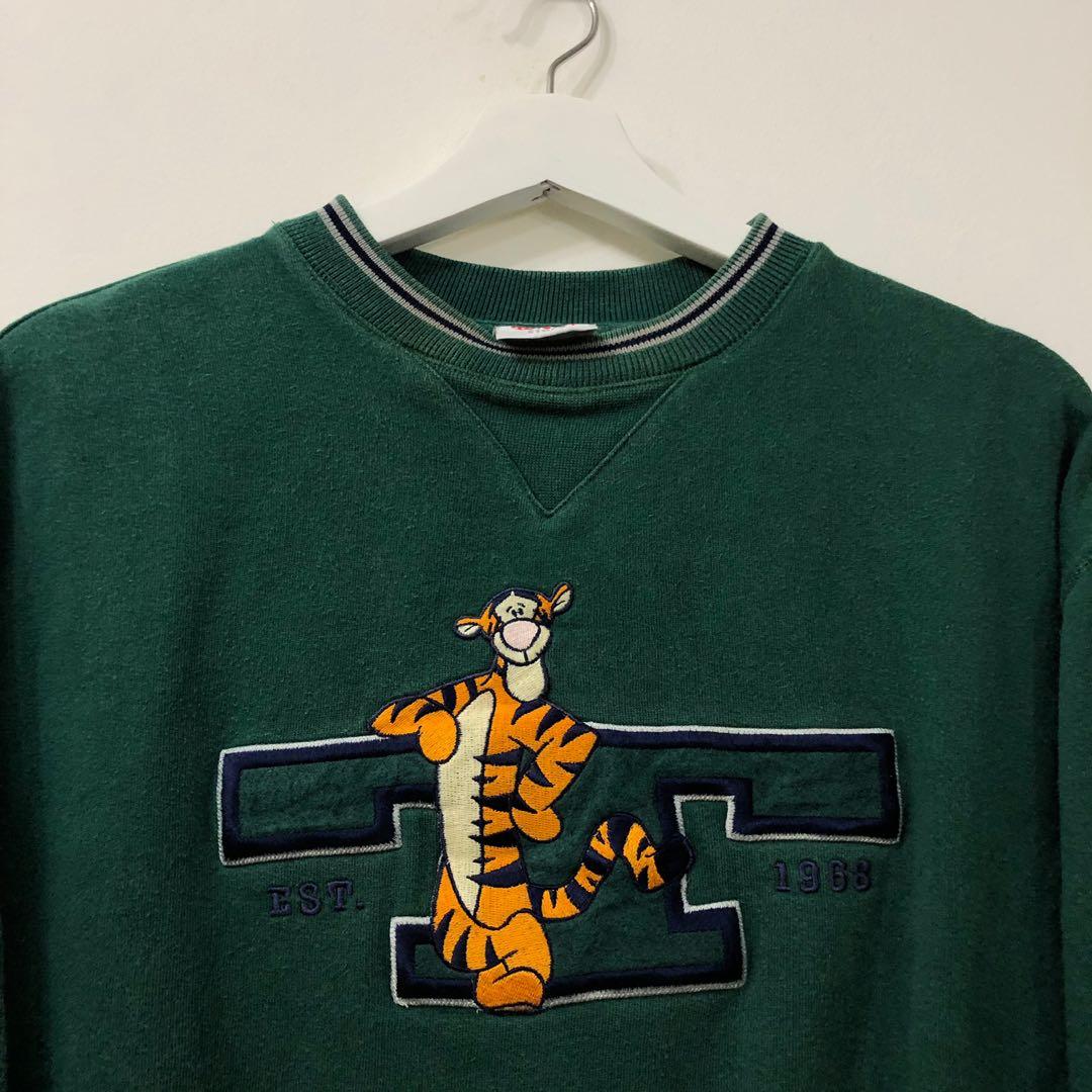 VINTAGE GREEN TIGGER SWEATSHIRT Men s Fashion Tops Sets Hoodies on Carousell