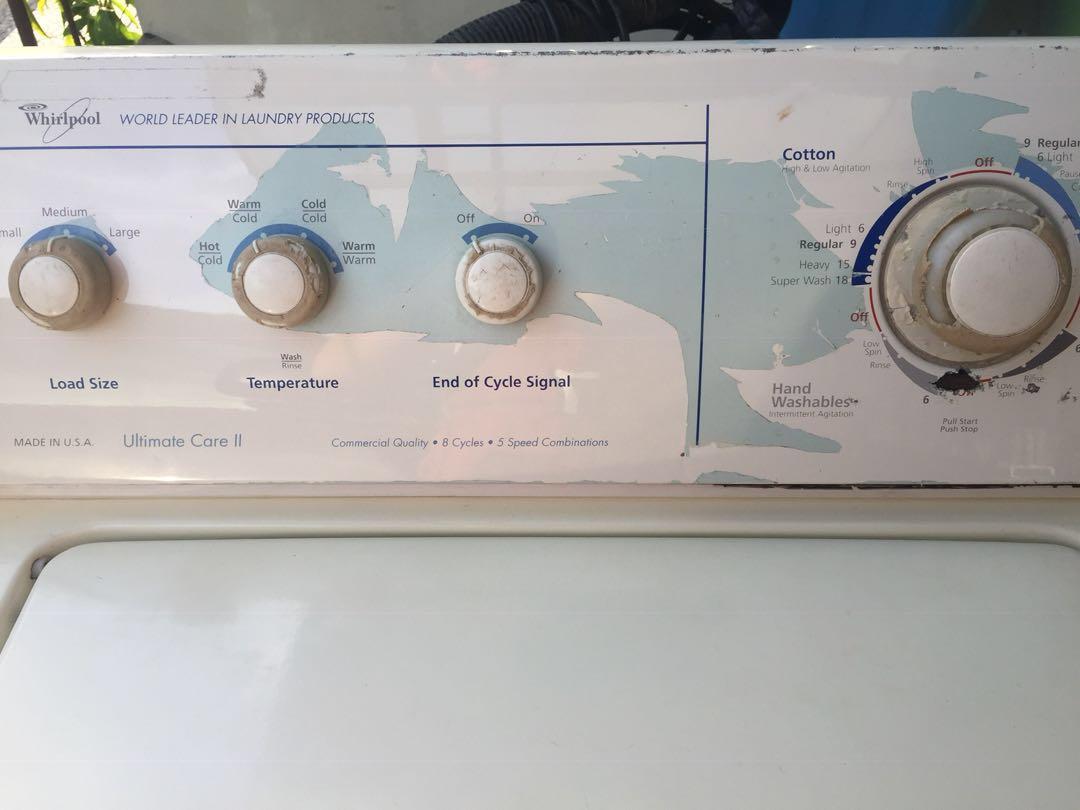 whirlpool ultimate care ii fully automatic washing machine