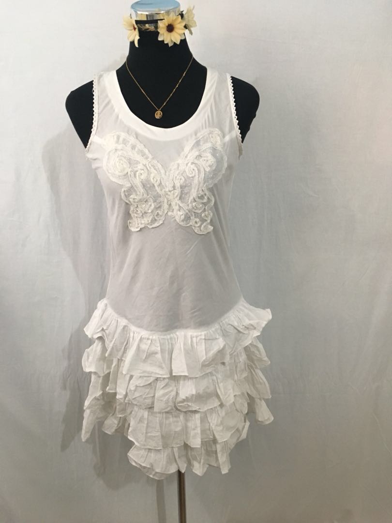 large ruffle dress