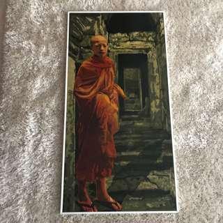 Painting - « Monk standing at Prasat