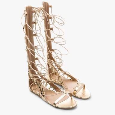 aldo lexandra gladiator strappy knee high sandals (Category: Flats & Sandals) located in Muntinlupa City. Submitted by internationalxx (Listing ID 189456835, Image 1). Description: used once still as good as new with box size 7 no flaws gold in color original price ranges from 4-5k rfs: decluttering .