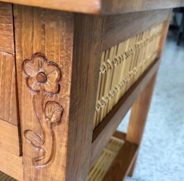 Antique Style Balinese Bedside Table Furniture Tables Chairs On Carousell