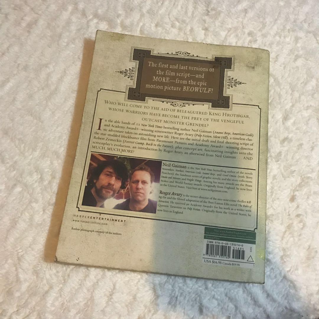 Beowulf: The Script Book by Neil Gaiman and Roger Avary (Category: Storybooks) located in Taguig. Submitted by mavcas (Listing ID 213908760, Image 2). Description: — This is a script book of the 2007 Beowulf Movie Adpatation. — The book is in good condition..