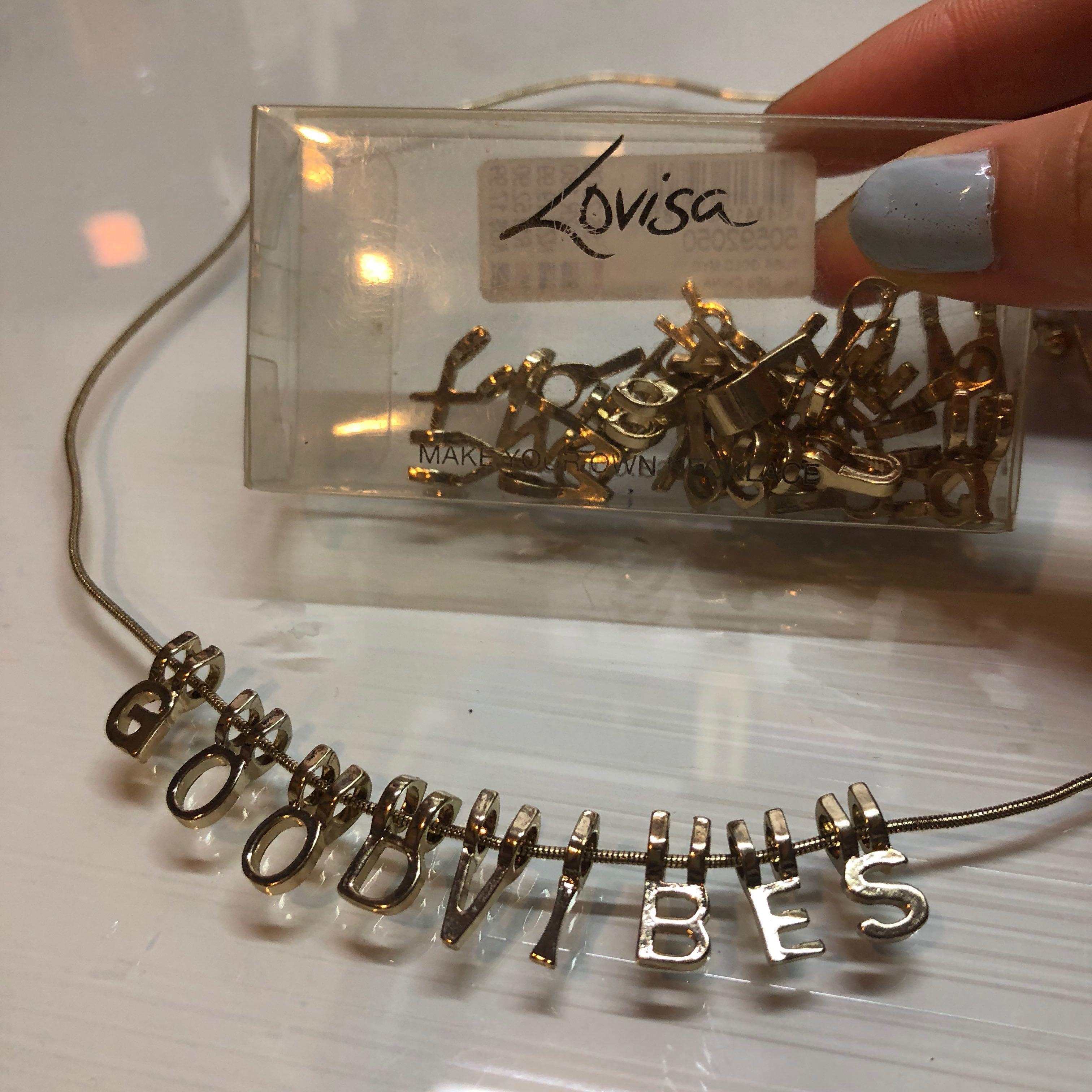 Lovisa discount letter necklace