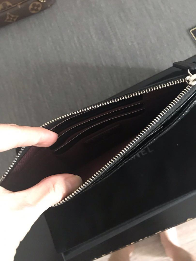 Chanel caviar Long wallet,card phone holder O-Case zip miscellaneous pouch,  Luxury, Bags & Wallets on Carousell