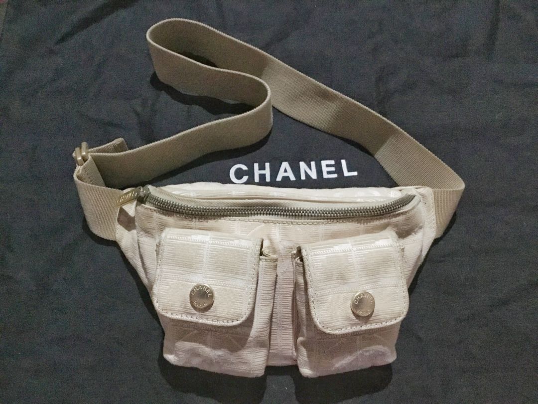 beige belt bag