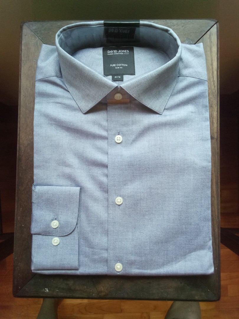 David Jones Long Sleeve Shirt (Blue 