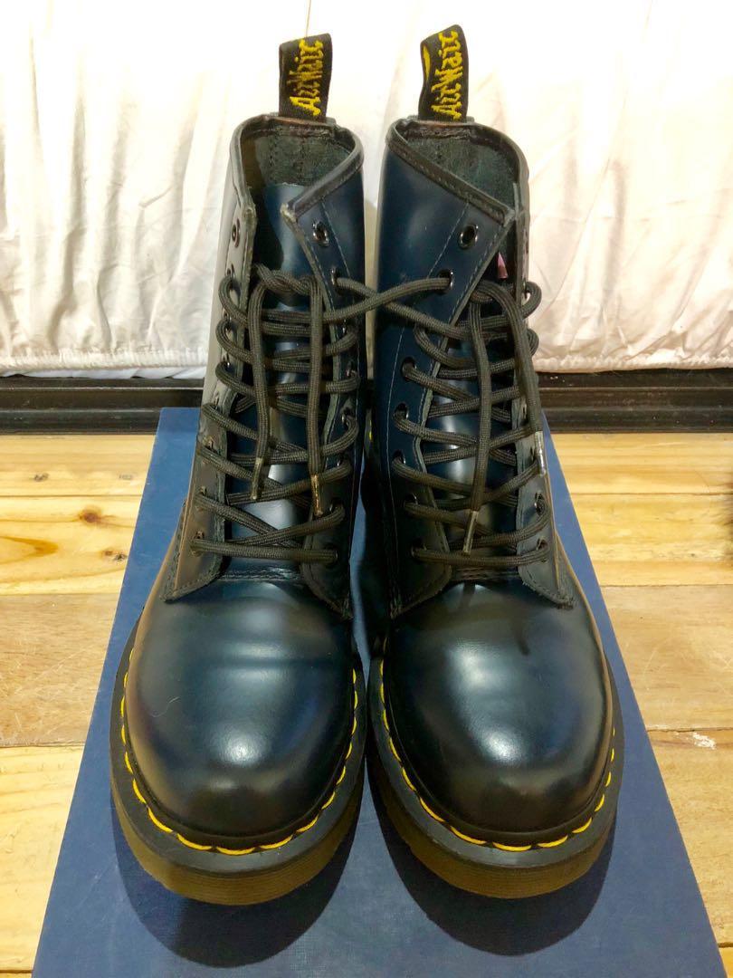 Dr. Martens Airwave Navy Blue Marin Boots (with box and extra shoe lace ...