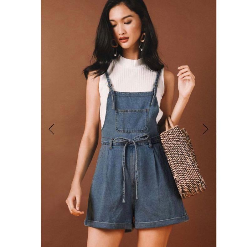 denim playsuit womens