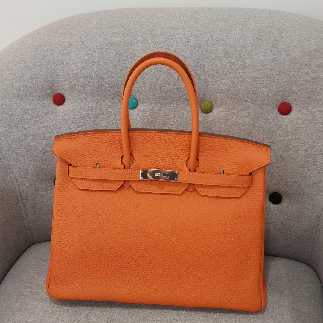 Hermès Orange Togo Birkin 35 PHW, myGemma, QA