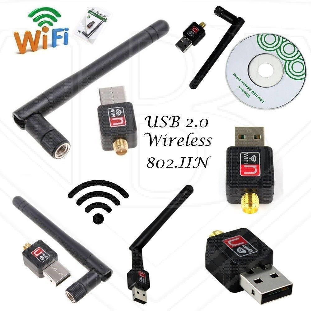 High Speed 300Mpbs Nano WiFi 2.4ghz 802.iin USB Dongle With Antena USB  Adapter - TV Digital Box - UBOX- Youtube - Desktop USB WiFi Receiver + High  Speed Antenna 300MPBS USB 2.0