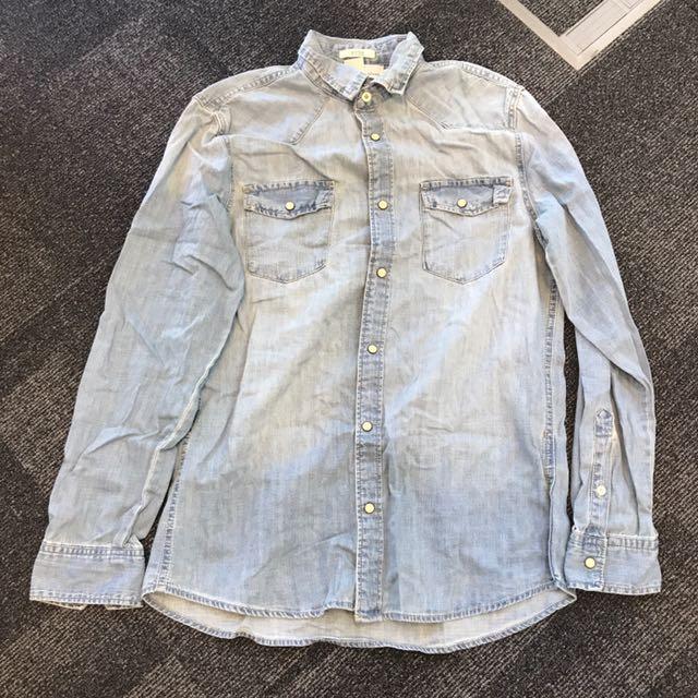rhinestone denim shirt