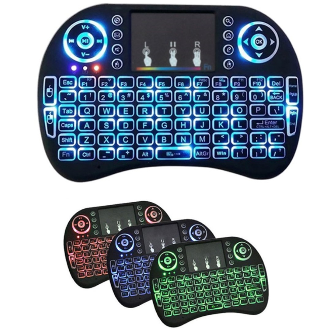 I8 Mini 2 4g Wireless Keyboard Touchpad Color Backlit Air Mouse For Android Tv Box Xbox Smart Tv Pc Ps3 Ps4 Htpc Electronics Computer Parts Accessories On Carousell