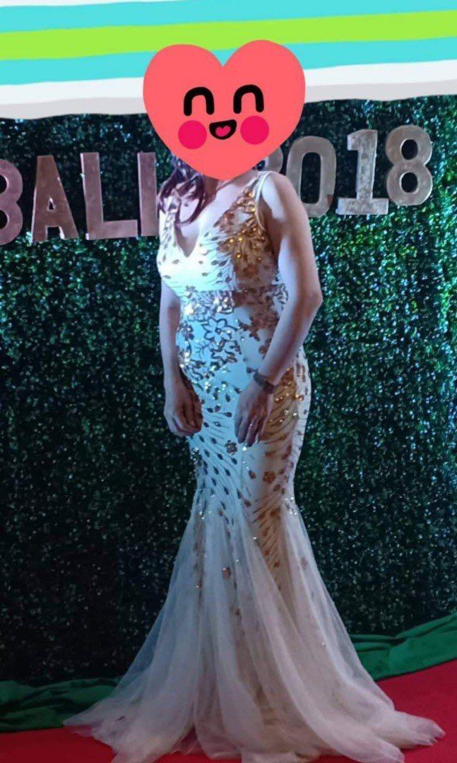 JS PROM LONG GOWN FOR RENT Women s Fashion Dresses Sets Evening dresses gowns on Carousell