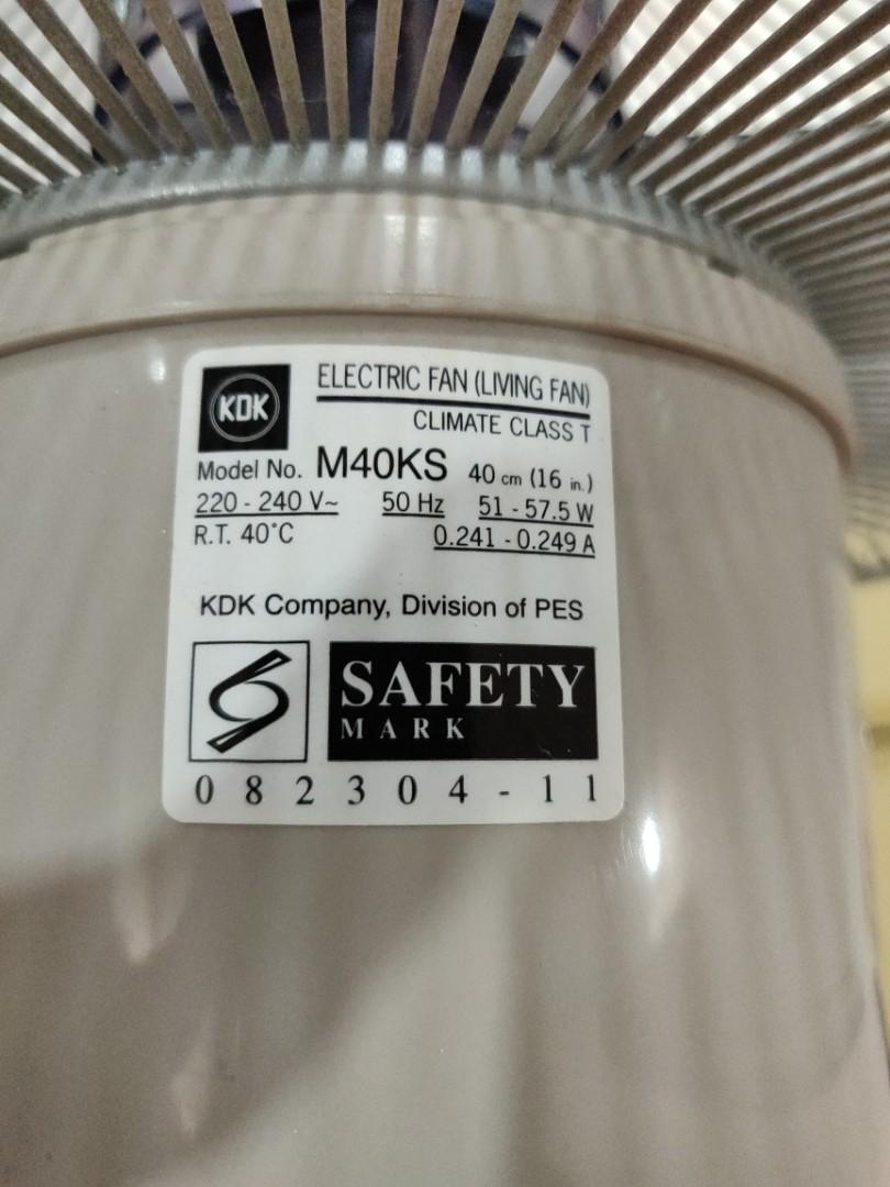 KDK Stand Fan M40KS with remote, Furniture & Home Living, Lighting & Fans, Fans on Carousell