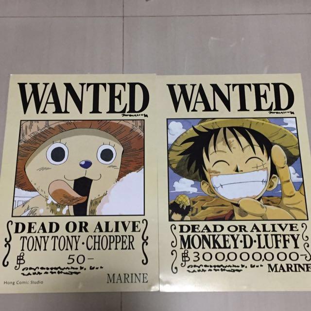 One Piece Straw Hat Crew Wanted Posters Toys Games Others On Carousell
