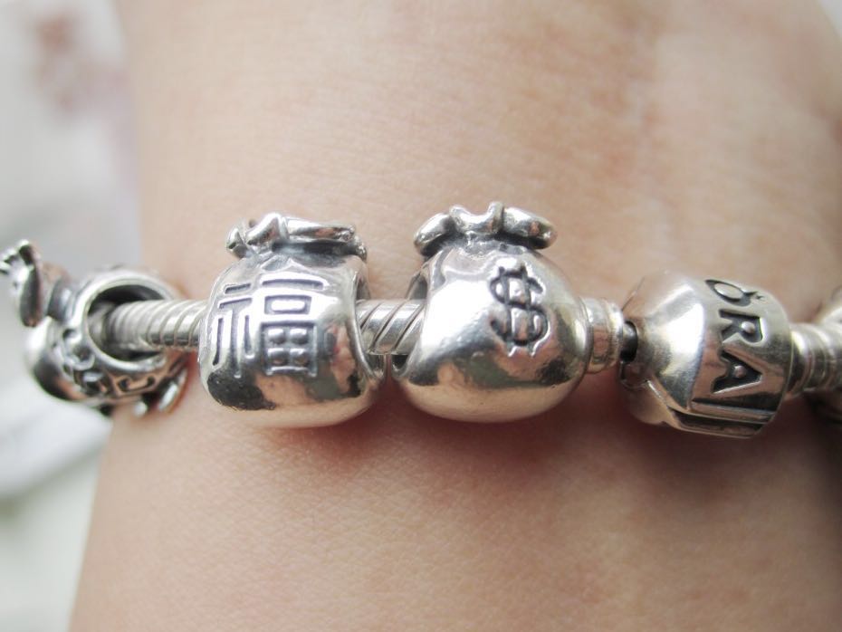 Pandora chinese cheap money bag charm