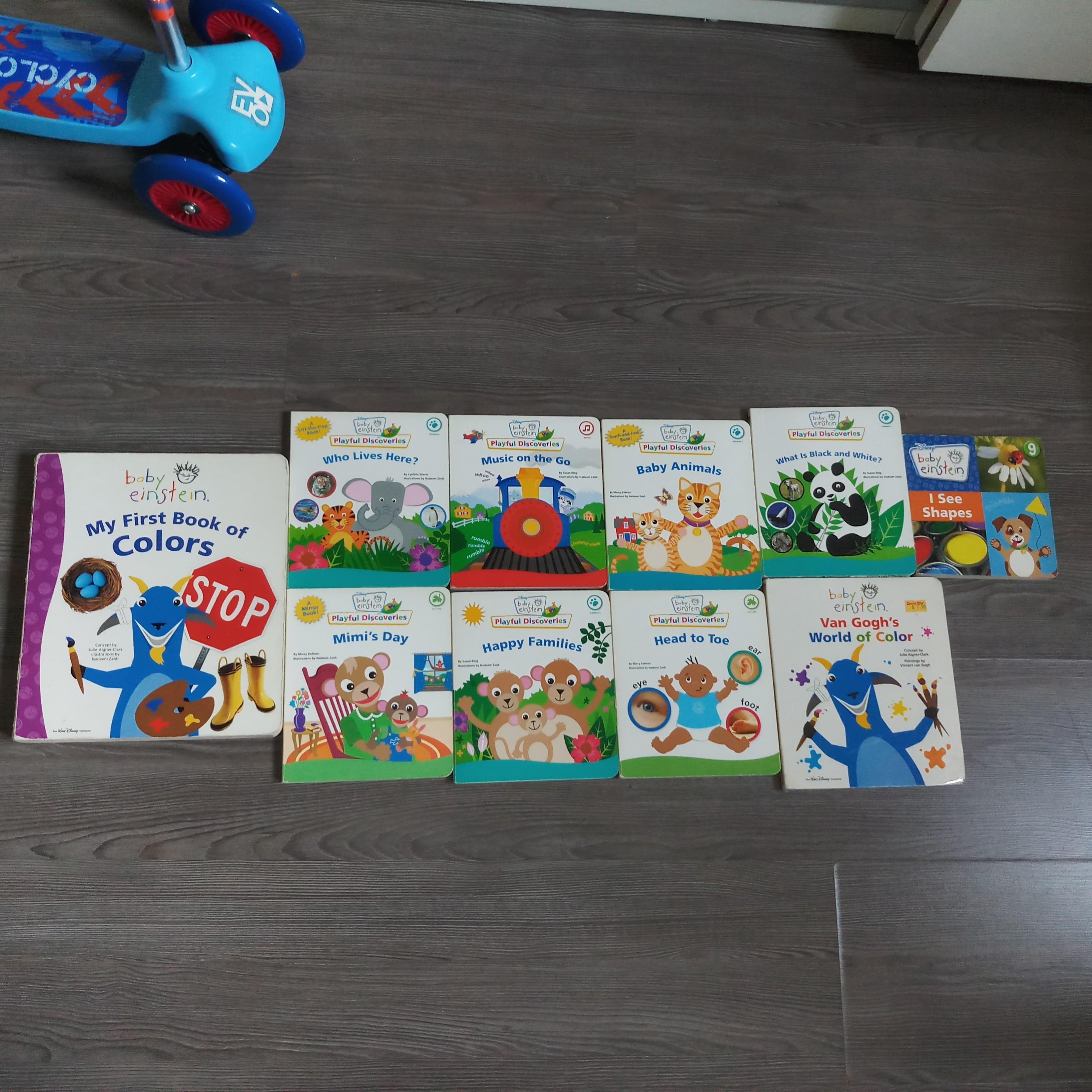 Preowned series of baby Einstein board books, Hobbies & Toys, Books