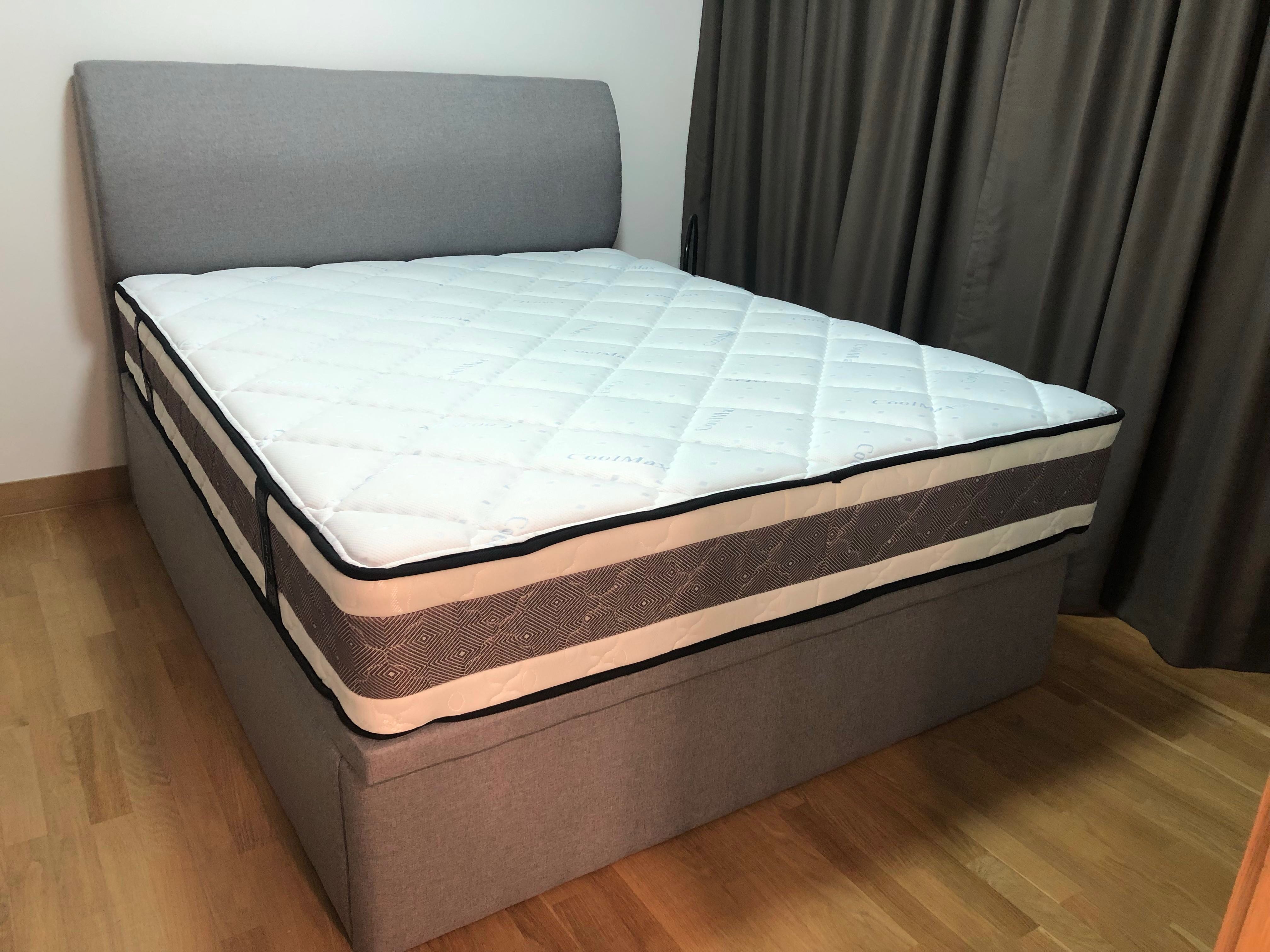 Queen Size Mattress With Storage Bed Frame Furniture Beds Photo