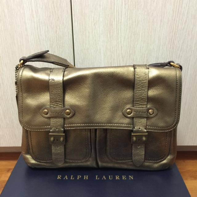 Ralph Lauren Leather Messenger Bag, Women's Fashion, Bags & Wallets