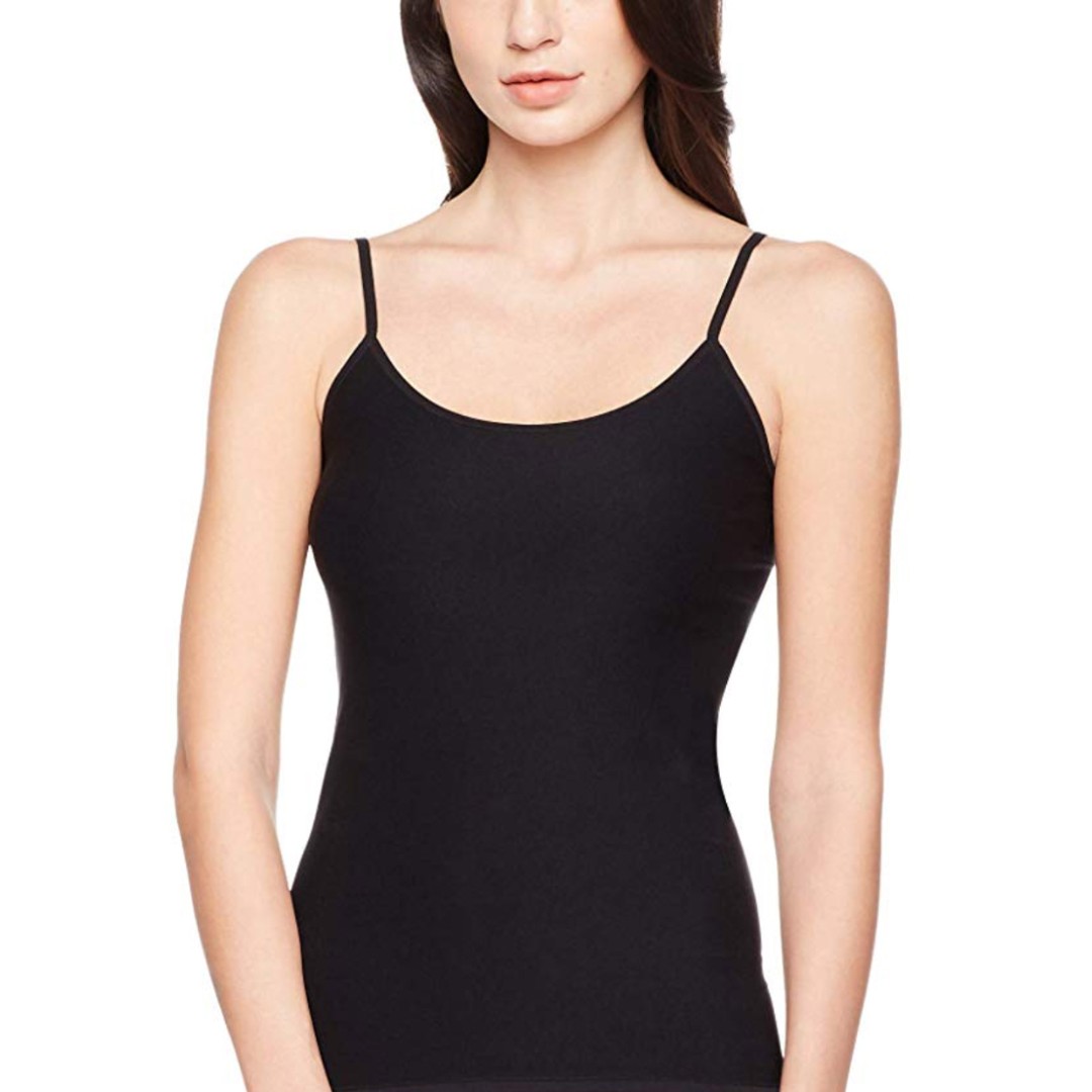 spaghetti strap black