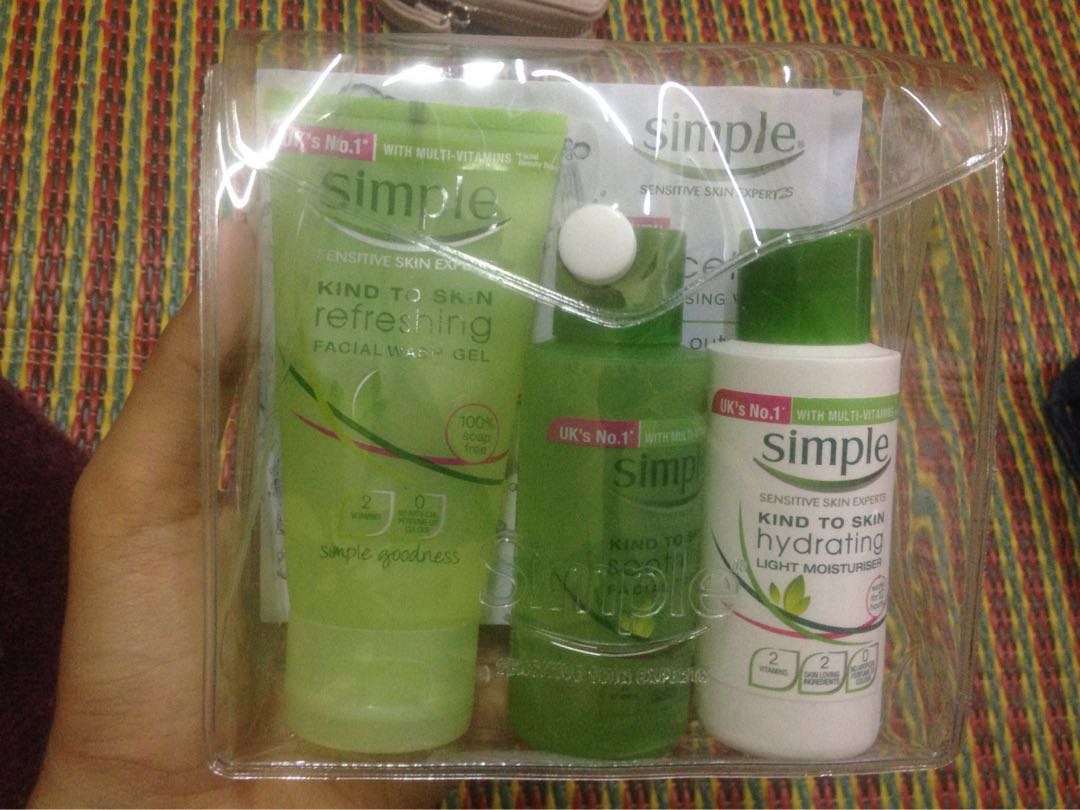 Simple Kind To Skin 3 Step Trial Kit Health Beauty Skin Bath Body On Carousell