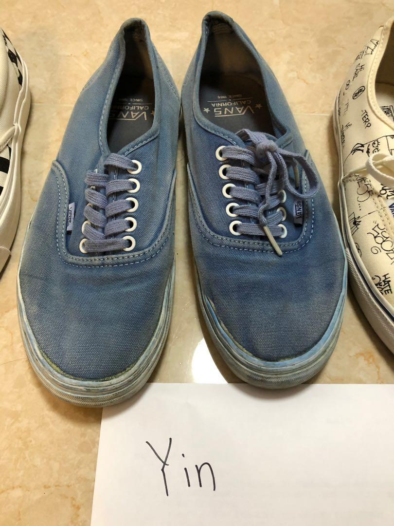 vans authentic overwashed blue, 男裝 