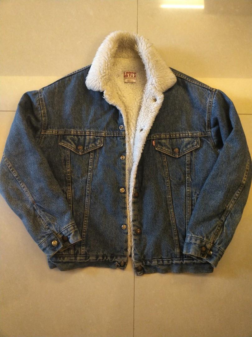 levi's shearling denim jacket