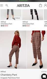 REDUCED ARITZIA CHAMBERY PANT