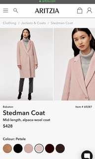 REDUCED ARITZIA ALPACA STEDMAN