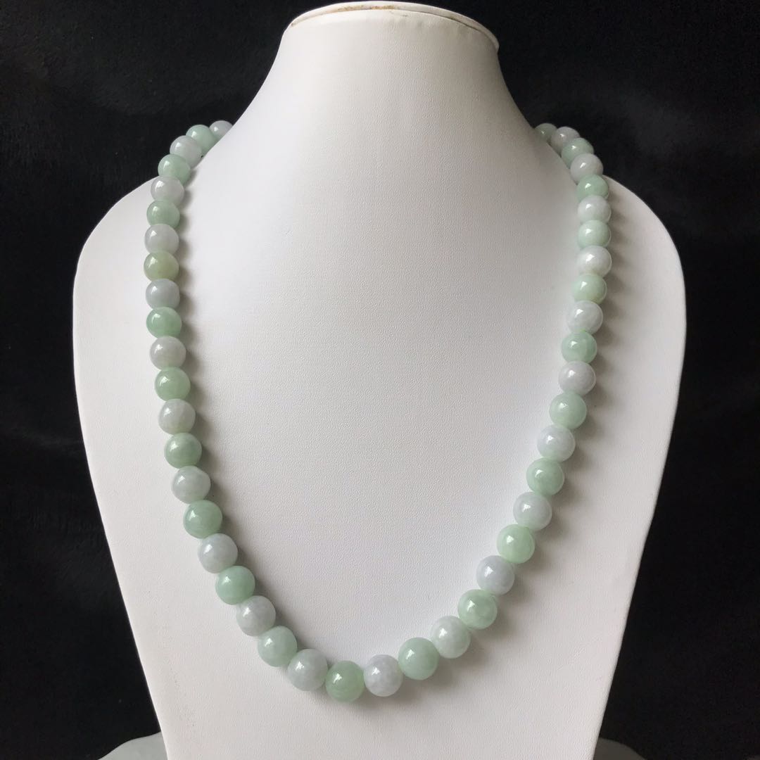 White jade bead necklace clearance