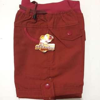 Celana Pendek Anak Merah Gelap