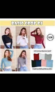 Basic crop baju / kaos