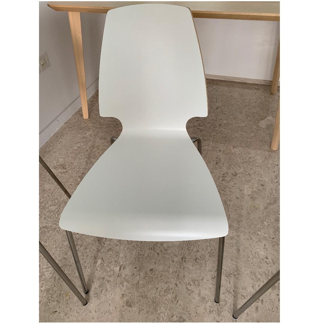 4 X Ikea Vilmar Chairs White Furniture Tables Chairs On Carousell