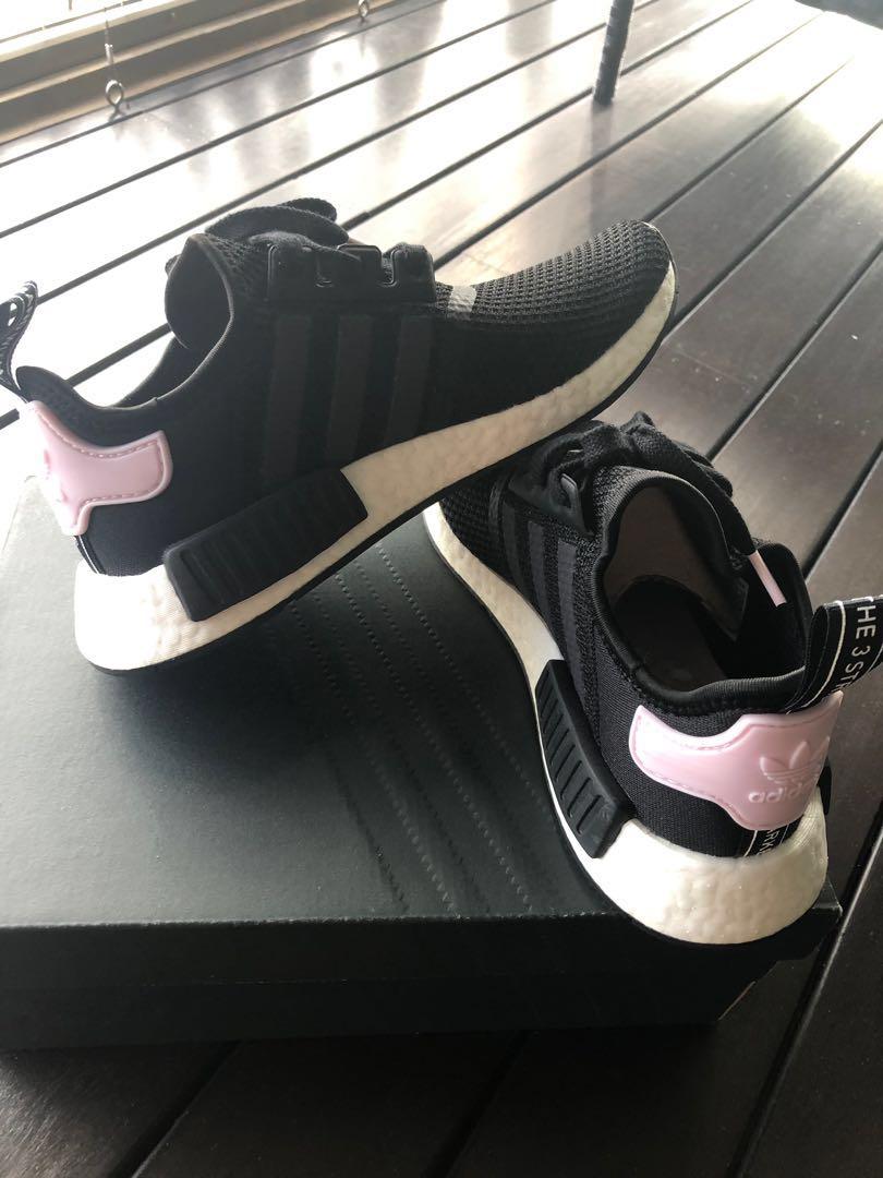 NMD R1 black with pink. For ladies. From Japan., Women's Fashion, Footwear, Sneakers Carousell