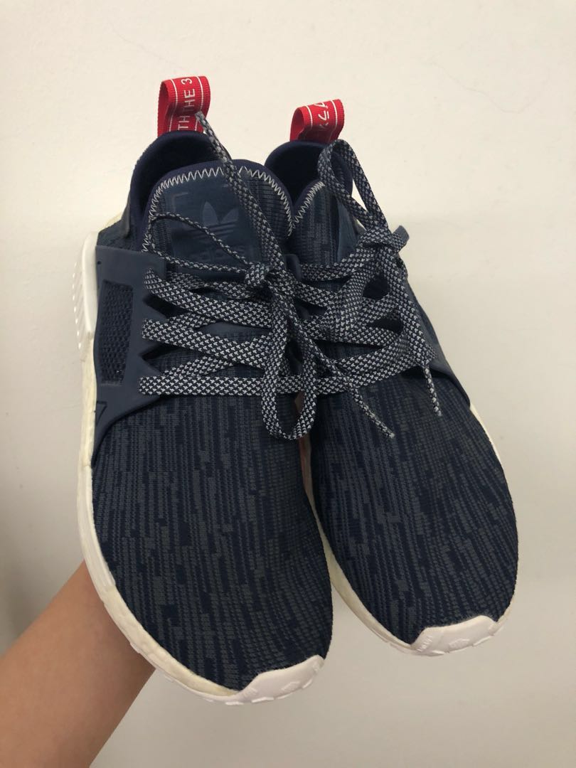 adidas nmd xr1 glitch navy w orange red heel tab uk8