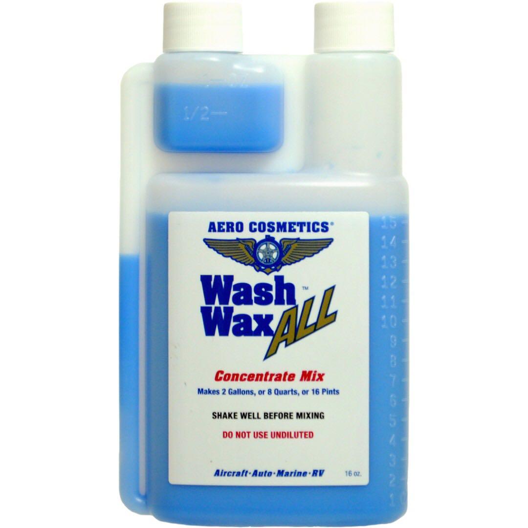 Aero Cosmetics Wash Wax All Concentrate 16oz Waterless Wash Car
