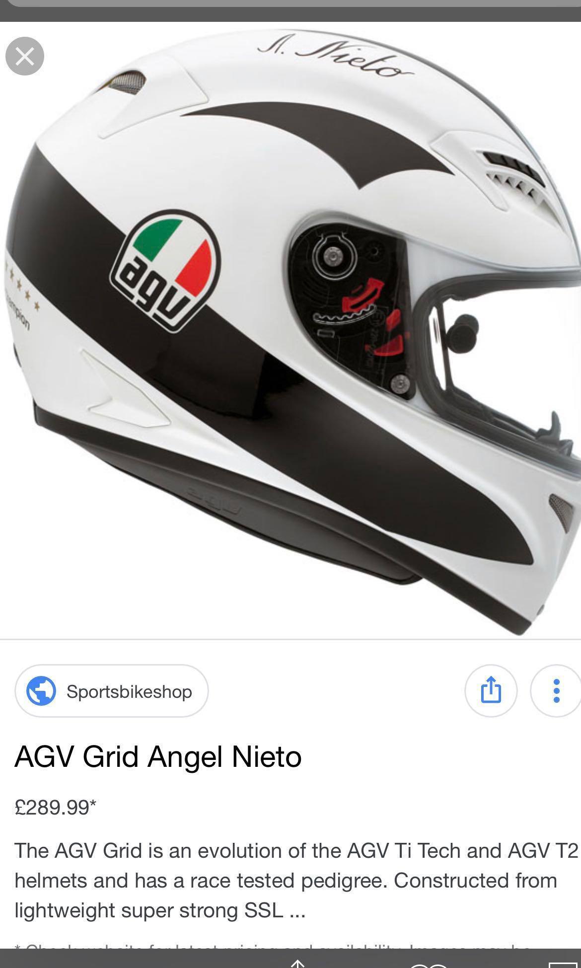 AGV Full Face Helmet - Angel Nieto edition, Motorcycles, Motorcycle Apparel  on Carousell