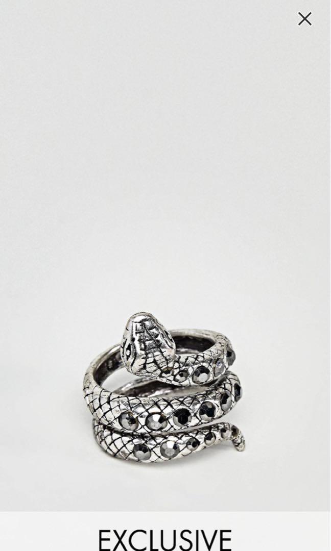 Asos Reclaimed Vintage Snake Ring Men S Fashion Accessories Others On Carousell