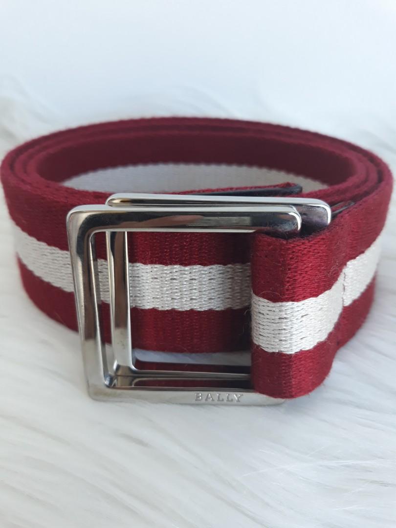 bally red belt