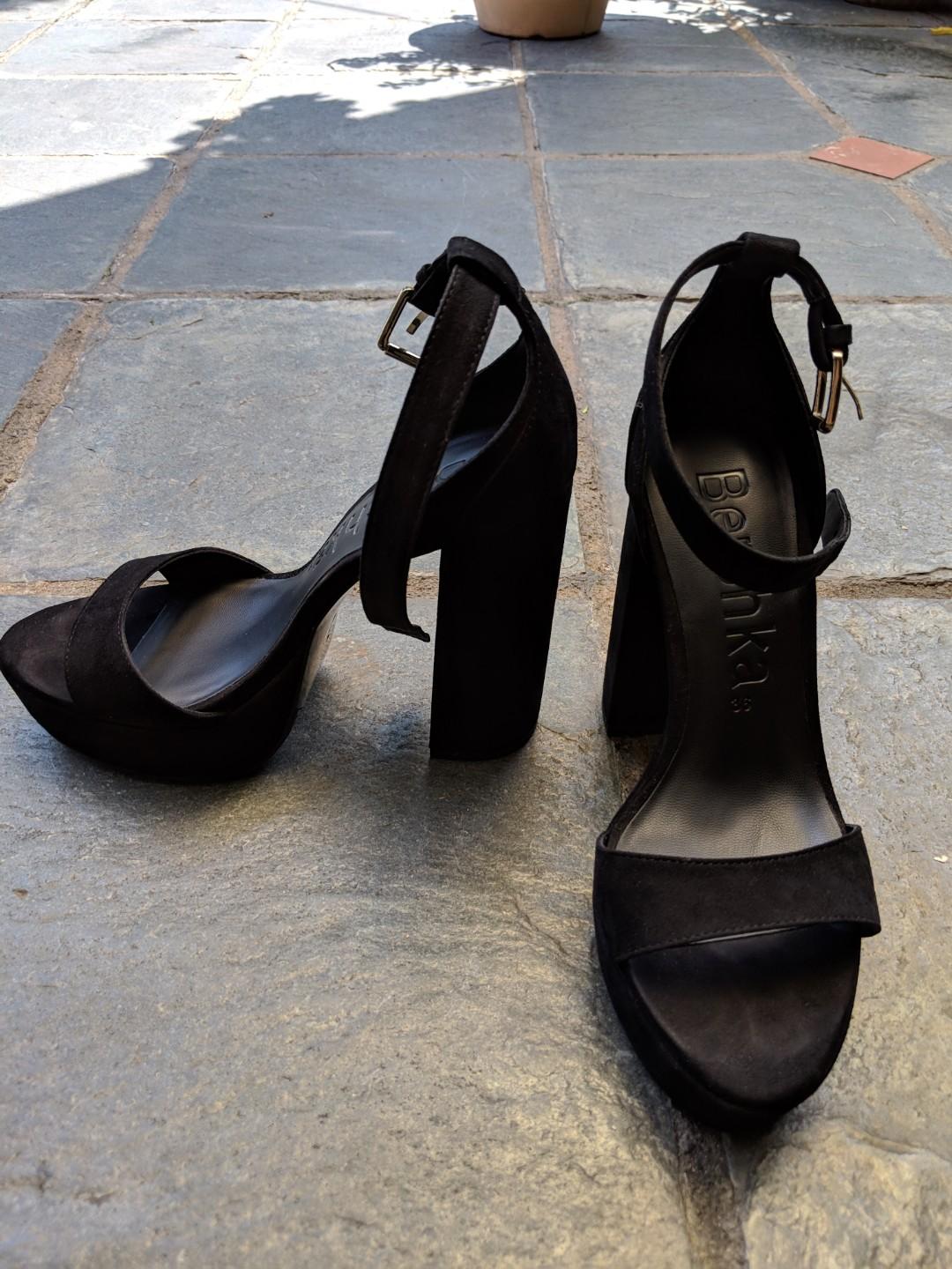 bershka black heels