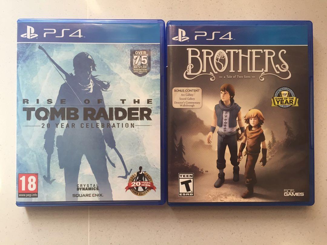 Brothers Ps4 Rise Of The Tomb Raider Ps4 Toys Games Video Gaming Video Games On Carousell