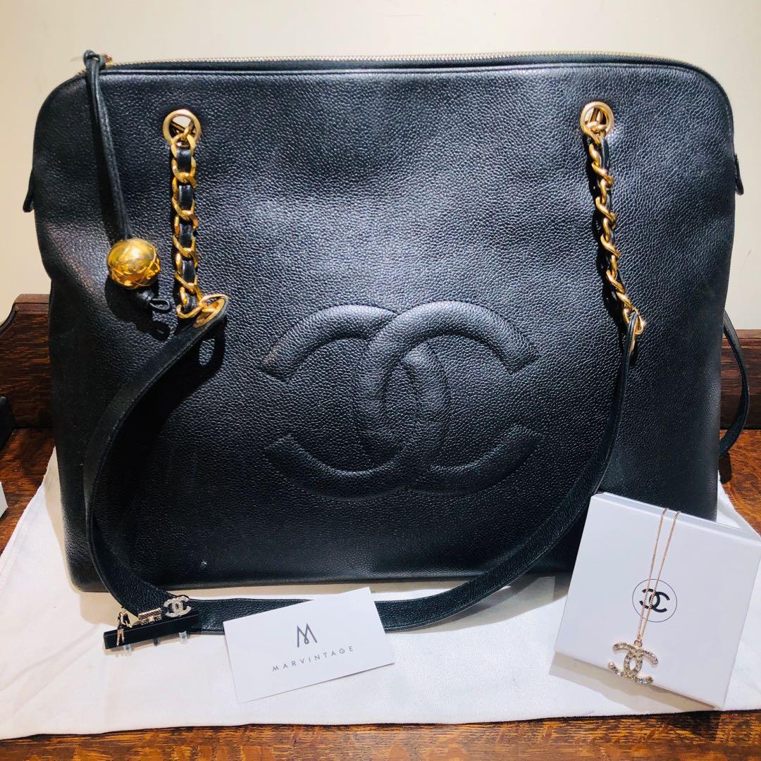 Chanel Vintage Caviar Tote Bag Luxury Bags Wallets On Carousell