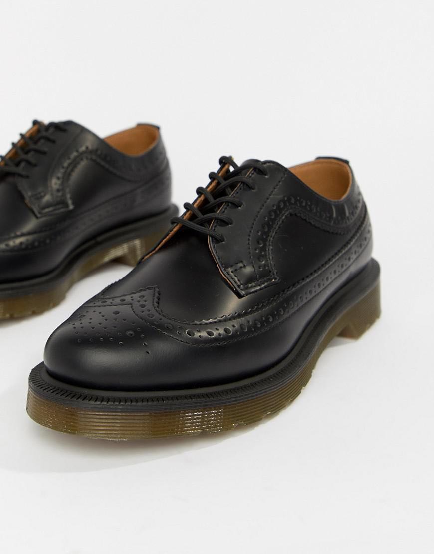 Dr martens 3989 cherry leather stacked brogues outlet