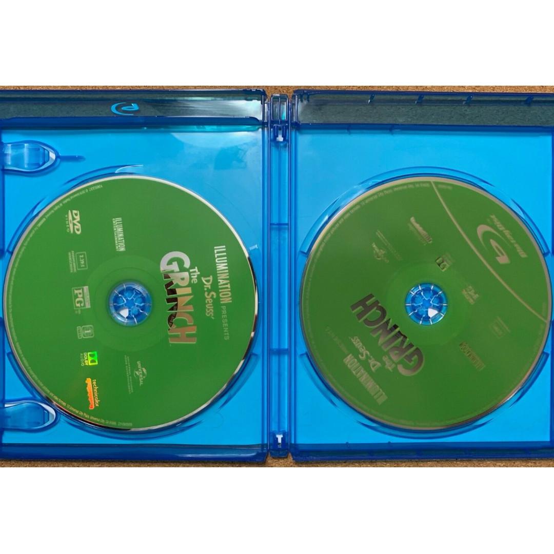 DR. SEUSS THE GRINCH 2018 BLU RAY DVD 2 DISC SET + SLIPCOVER SLEEVE NEW