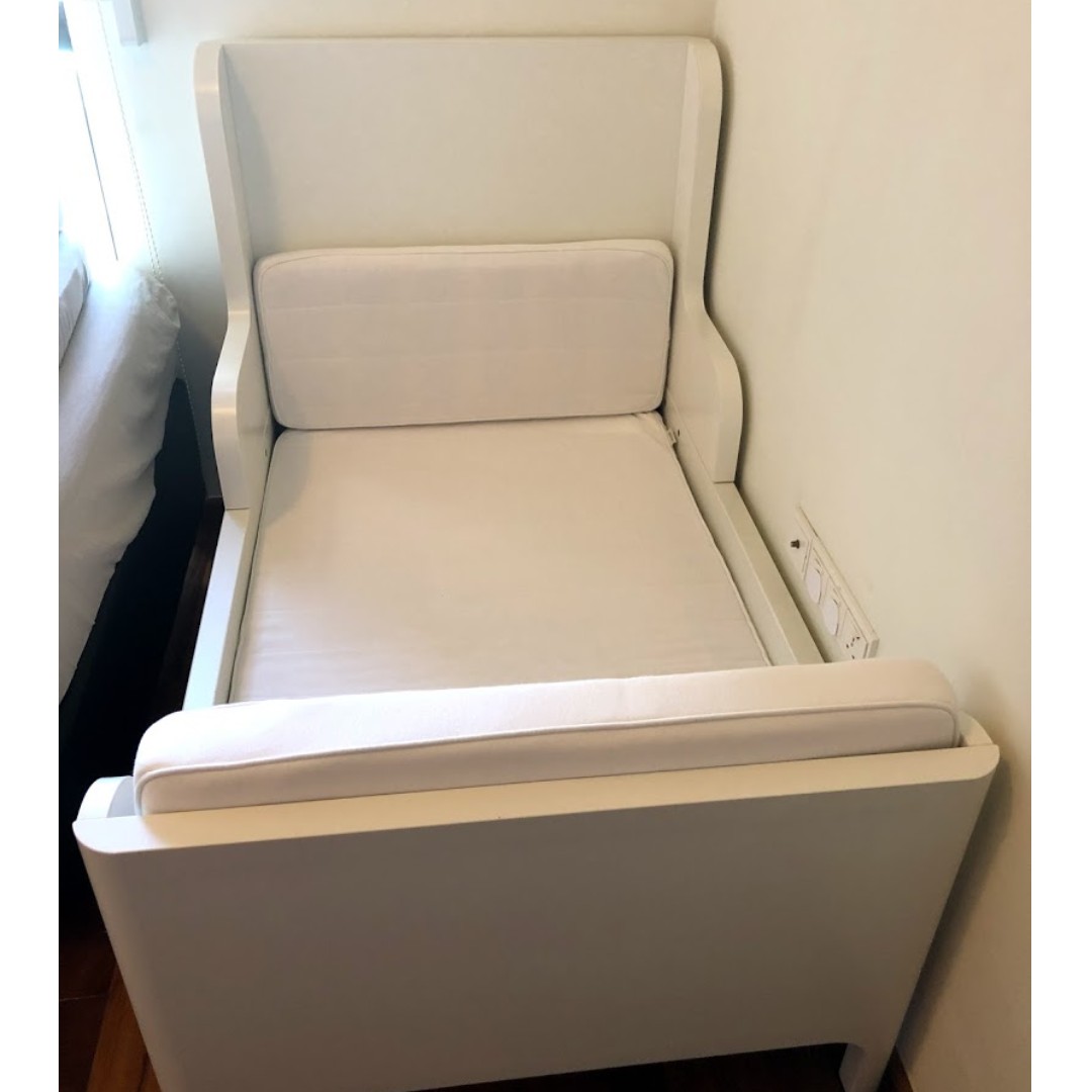 Ikea Busunge Extendable Toddler Bed With Mattress Furniture Beds Mattresses On Carousell