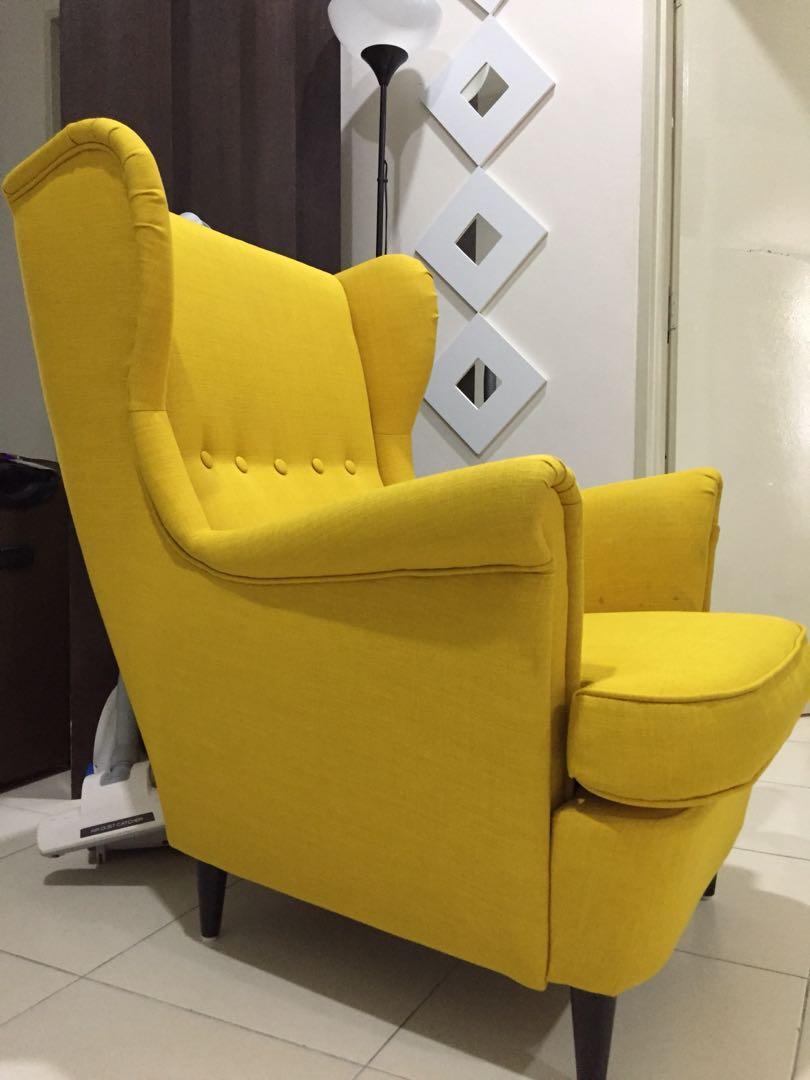 ikea yellow mustard armchair Furniture Home Living Furniture